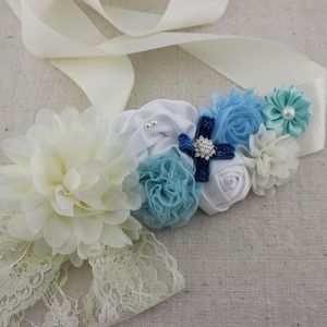 Maternity Sash Belt with Flower